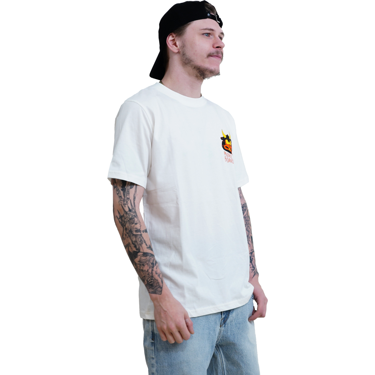 Hell Skater - Dudes x Moreboards - Off White - T-Shirt