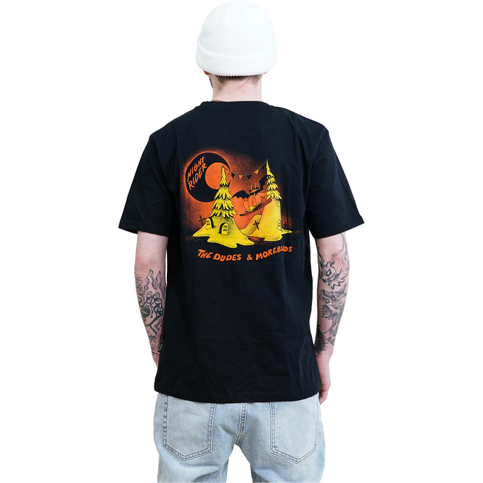 Night Rider - Dudes x Moreboards - Black - T-Shirt