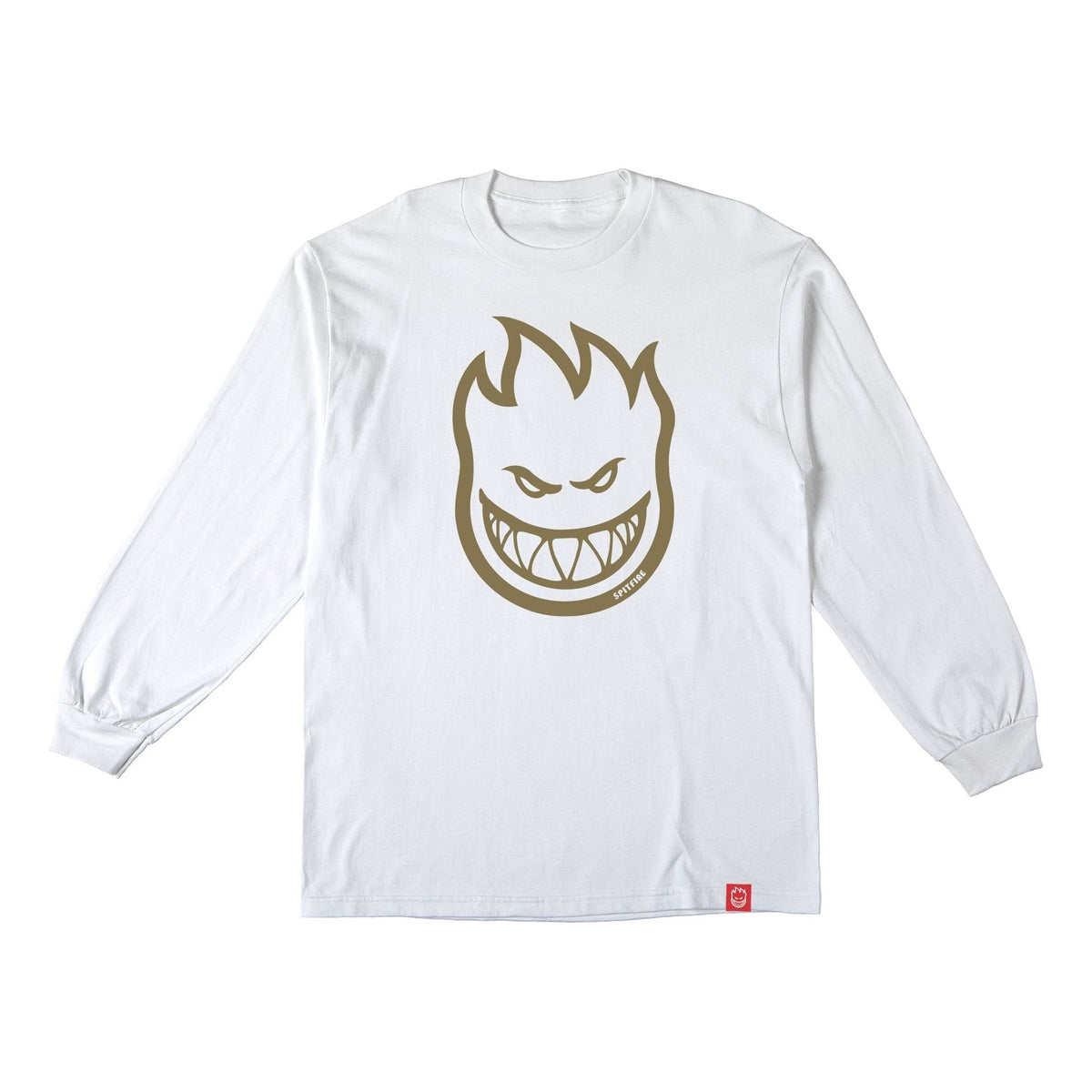 Spitfire - Bighead - White Gold Fleck - T-Shirt Langarm