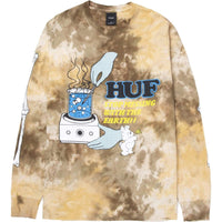 MESS TIEDYE L/S TEE - HUF - TS01508-BROWN - T-Shirt Langarm