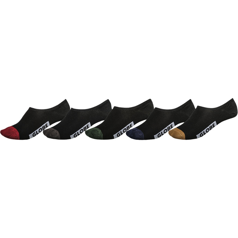 Globe - Dip Invisible Sock 5 Pack - Black/Assorted - Füßling