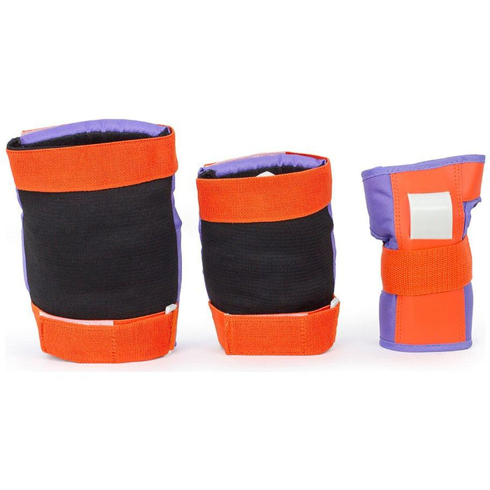 Triple Pad Set- Rio Roller- Purple/Orange - Ellbogen/Handgelenkschützer Skate