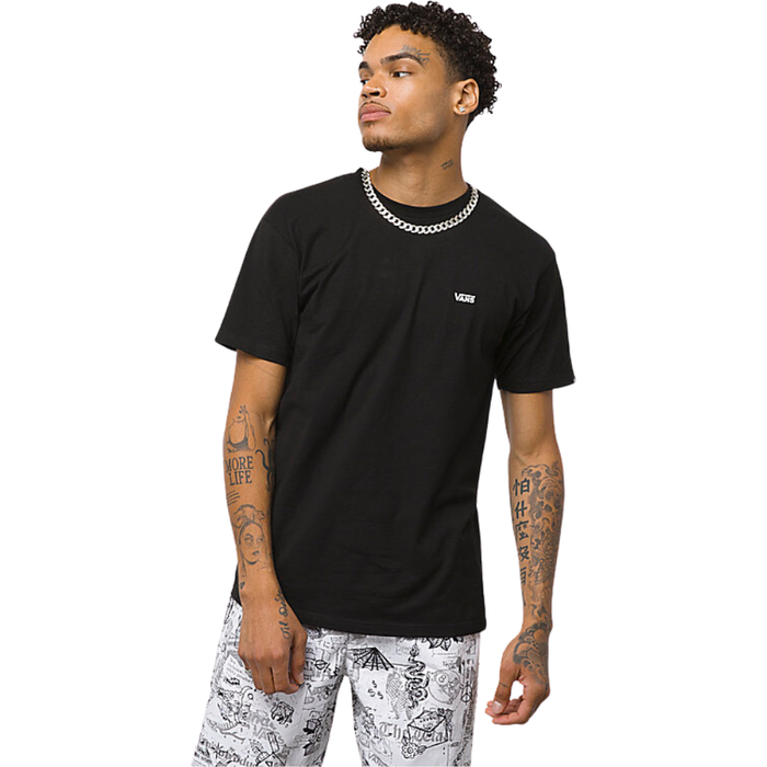 Vans - MN LEFT CHEST LOGO TEE - Black/White - T-Shirt