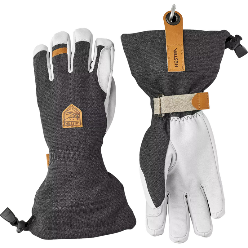 Hestra - Army Leather Patrol Gauntlet - 5 finger - Charcoal - Handschuh