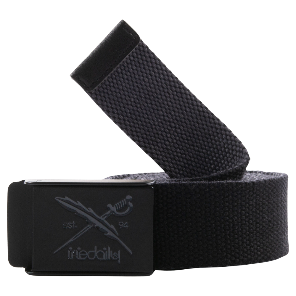 Iriedaily - Flip the Side Belt - Black-Anthra - Textilgürtel