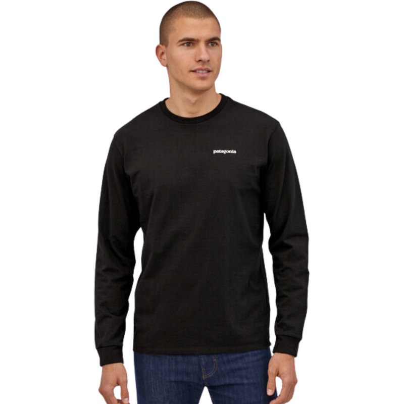 Patagonia - Ms L/S P-6 Logo Responsibili-Tee - Black - T-Shirt Langarm