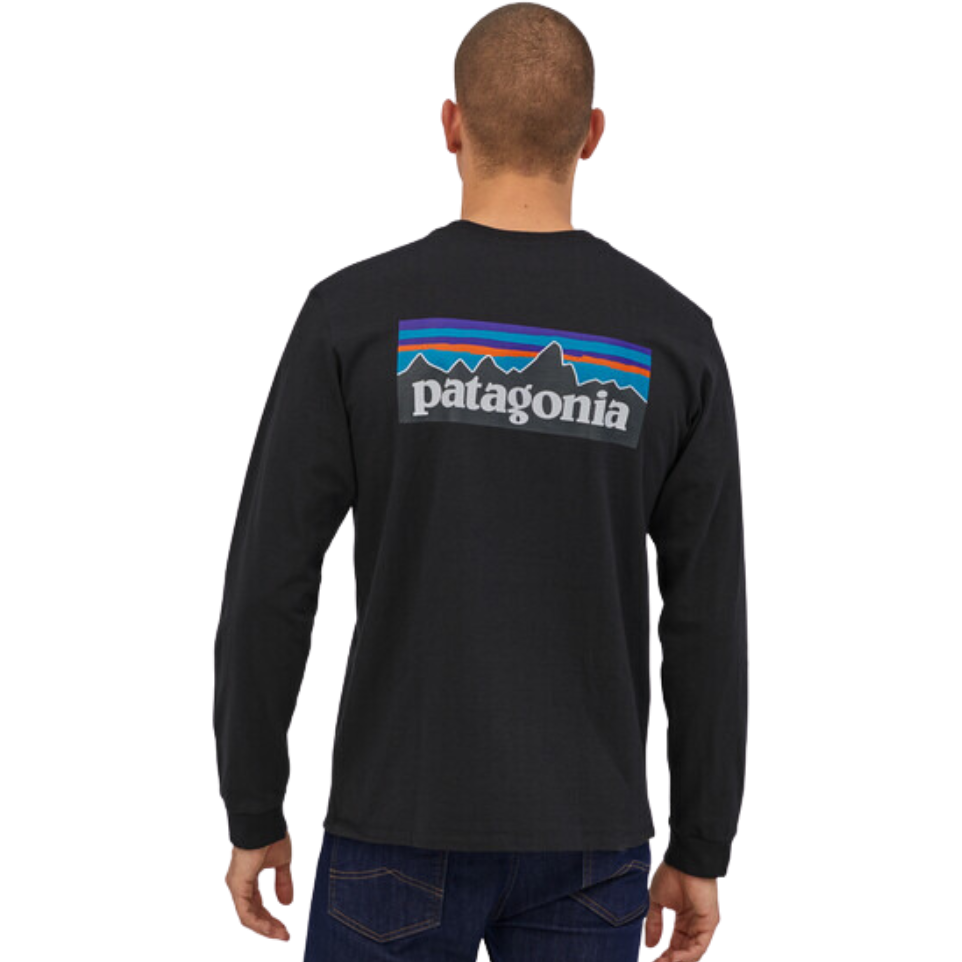 Patagonia - Ms L/S P-6 Logo Responsibili-Tee - Black - T-Shirt Langarm