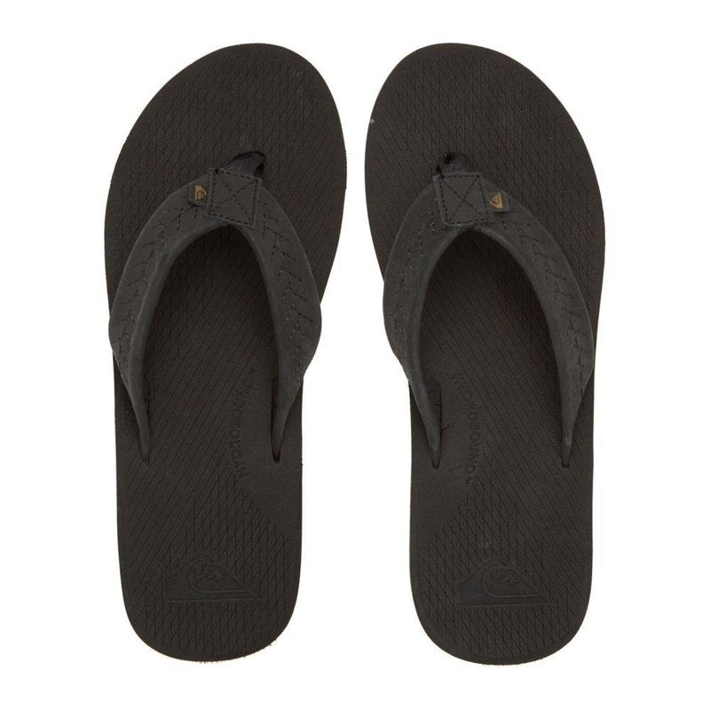 Quiksilver - LEFT COASTA - BLACK/BLACK/BROWN - Flip Flop