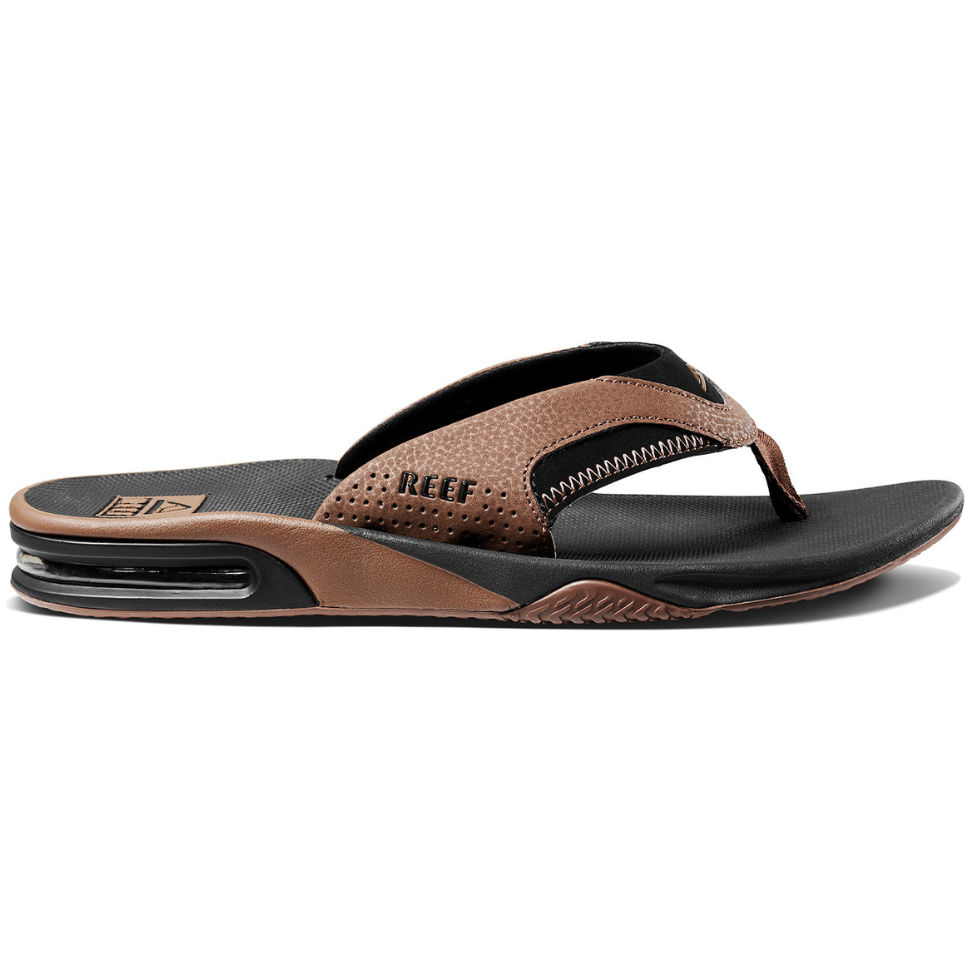 Reef - FANNING - BLACK AND TAN - Flip Flop