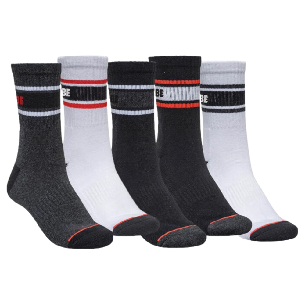 Globe - Triple Stripe Crew Sock 5 Pack - Assorted - Socken