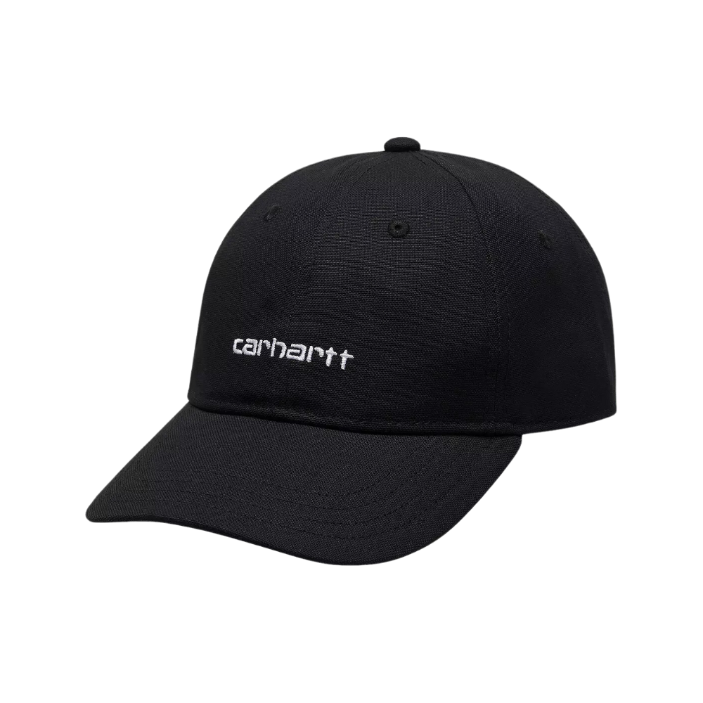 Carhartt - Canvas Script Cap - Black / White - Fitted Cap