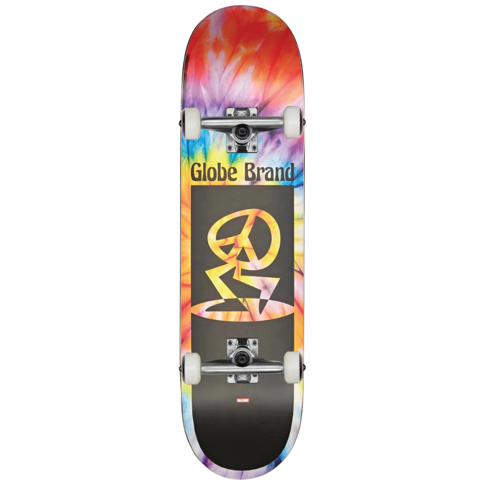 Globe - Kids Peace Man Mid - Spiral Dye/Black - Skateboard-Complete