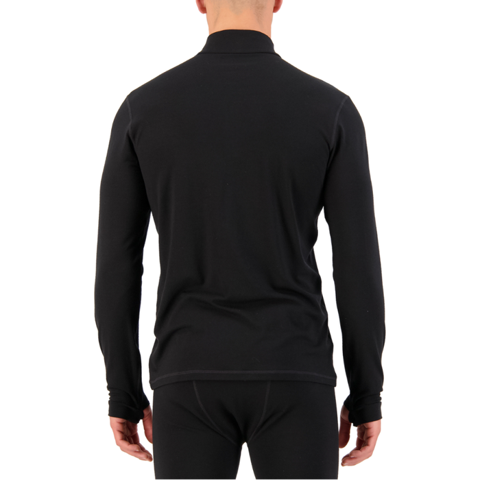 Mons Royale - Cascade Merino Flex 1/4 Zip - Black - Funktions-Shirt Langarm