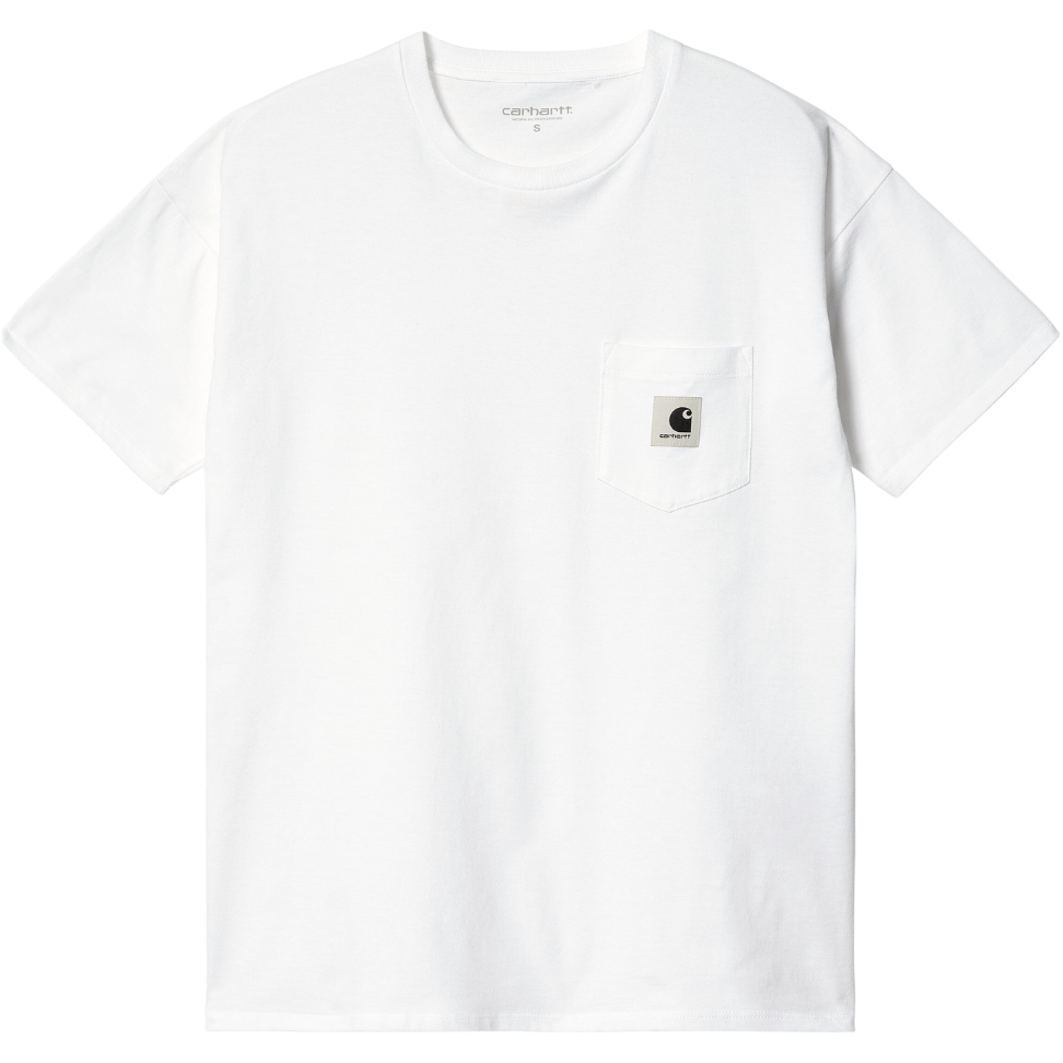 Carhartt - W' S/S Pocket T-Shirt - White - T-Shirt