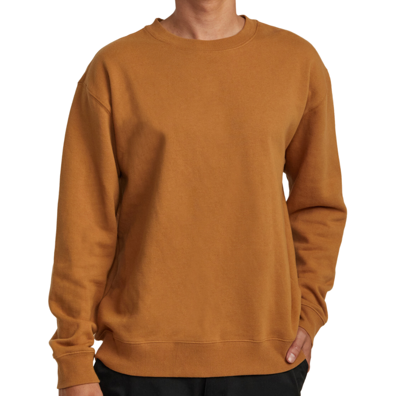 RVCA - DAY SHIFT FCREW M OTLR  - CAMEL - Crew Sweater