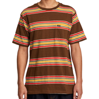 RVCA - SOMEDAYS STRIPE M KTTP  - BOMBAY BROWN - T-Shirt