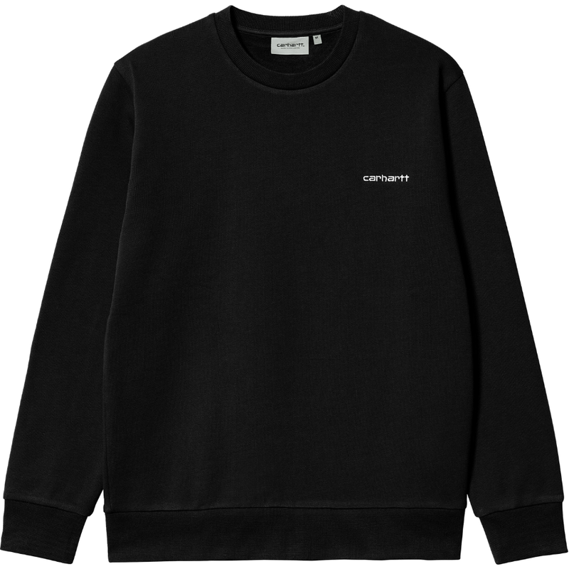 Carhartt - Script Embroidery Sweat - Black / White - Crew Sweater