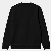 Carhartt - Script Embroidery Sweat - Black / White - Crew Sweater