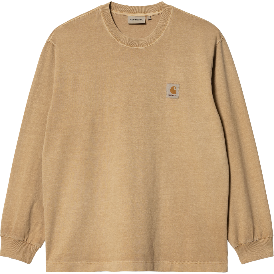 Carhartt - L/S Nelson T-Shirt - Dusty H Brown - T-Shirt Langarm