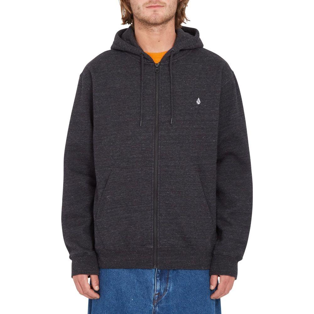 Volcom - SNGL STN ZIP FLEECE - HEATHER BLACK - Zip Hoodie