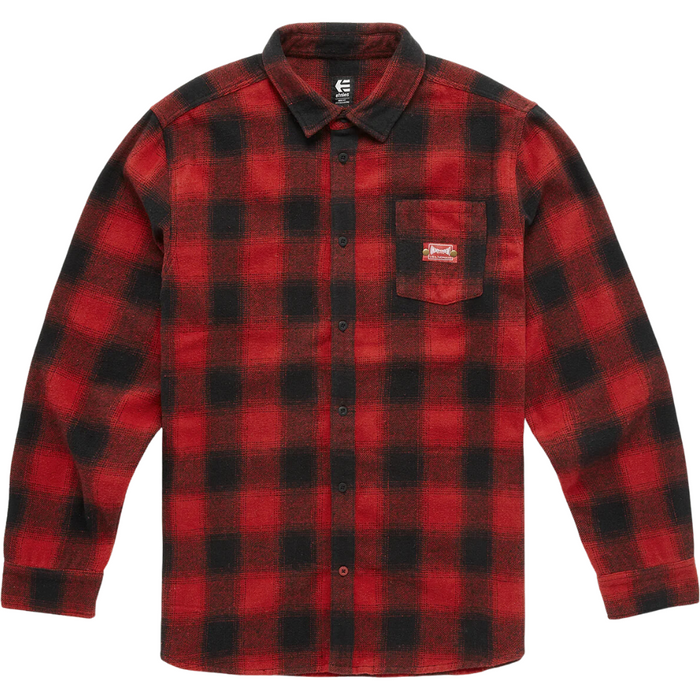 Etnies - INDEPENDENT FLANNEL - RED - Langarmhemd