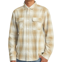 RVCA - DAYSHIFT FLANNEL LS - KHAKI - Langarmhemd