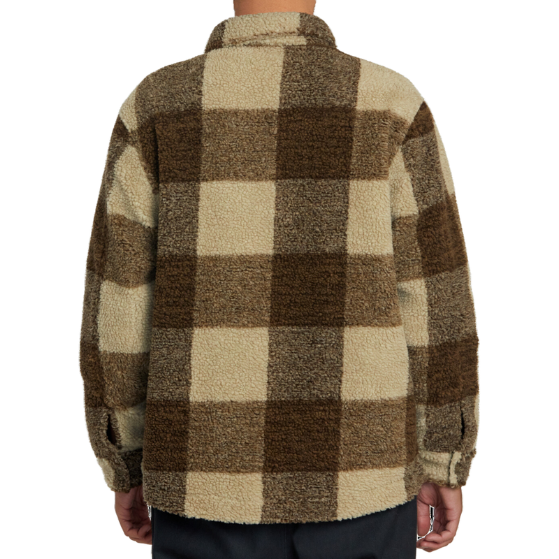 RVCA - LOCKHEART SHERPA - KHAKI - Fleece Hemd