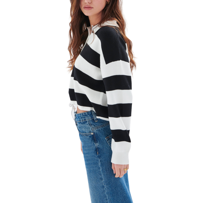 24 Colours - Pullover - striped - Polo Langarm