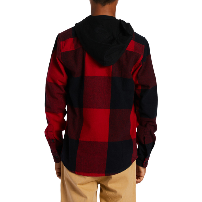 DC - RUCKUS HOODED  - CHILI PEPPER/BLACK - Langarmhemd