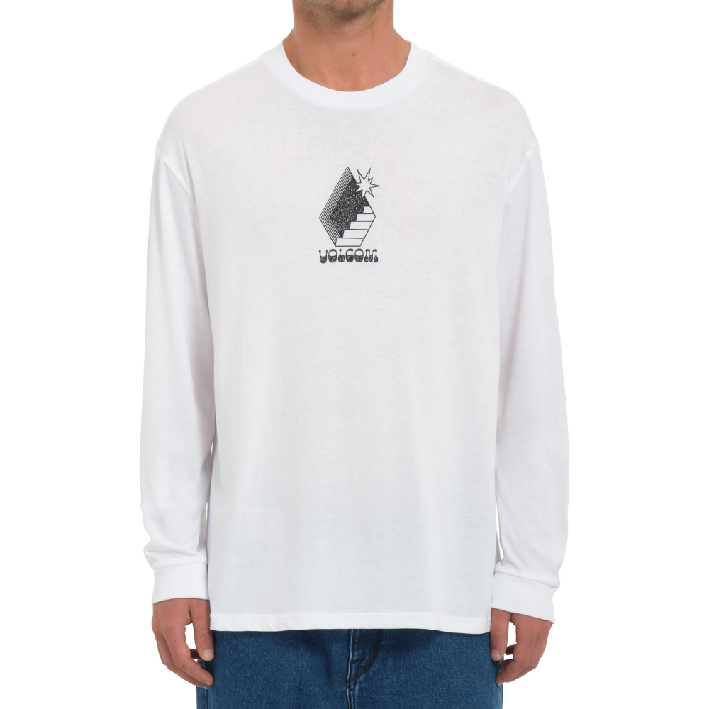 Volcom - STAIRWAY LST - WHITE - T-Shirt Langarm