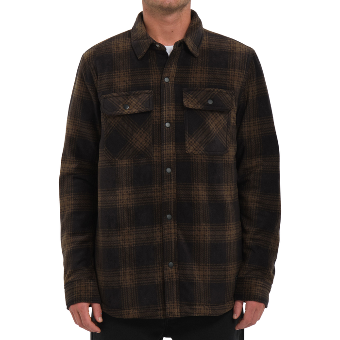 Volcom - BOWERED FLEECE LS - BISON - Fleece Hemd