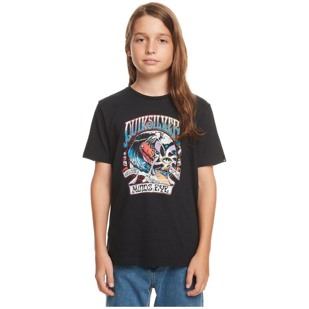 Quiksilver - THELANDDOWNUNDE  - BLACK - T-Shirt