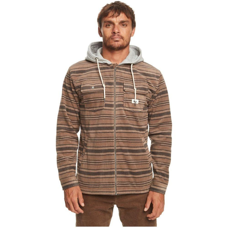 Quiksilver - SUPER SWELL - MAJOR BROWN SUPER SWELL PLAID - Fleece Hemd