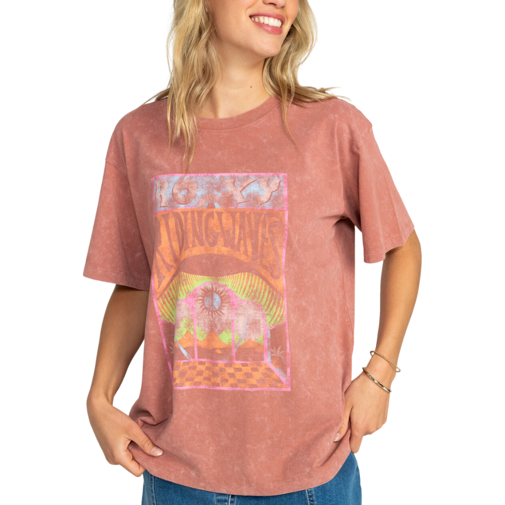 Roxy - GIRL NEED LV B  TEES MMS0 - CEDAR WOOD - T-Shirt