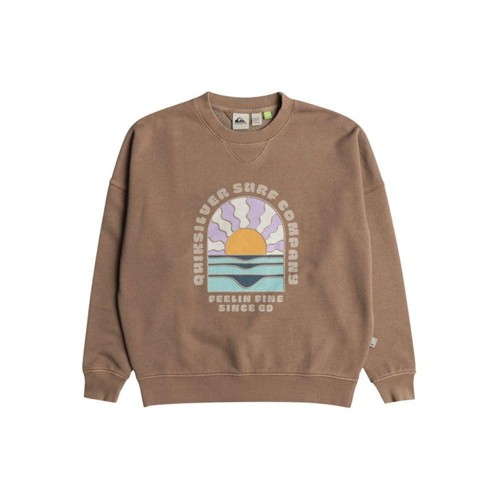 Quiksilver - UNI OVERSIZED - FOSSIL - Crew Sweater