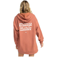 Roxy - BACKYARD PARTYB  OTLR MMS0 - CEDAR WOOD - Zip Hoodie