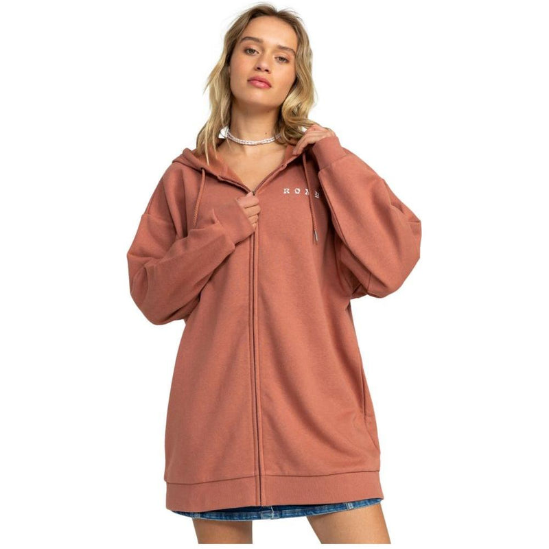 Roxy - BACKYARD PARTYB  OTLR MMS0 - CEDAR WOOD - Zip Hoodie