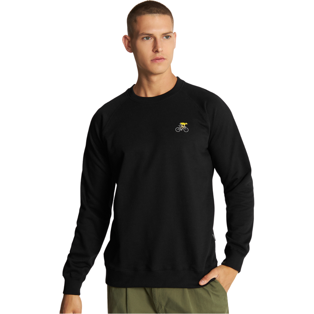 Dedicated - Malmoe Yellow Rider  - Black - Crew Sweater