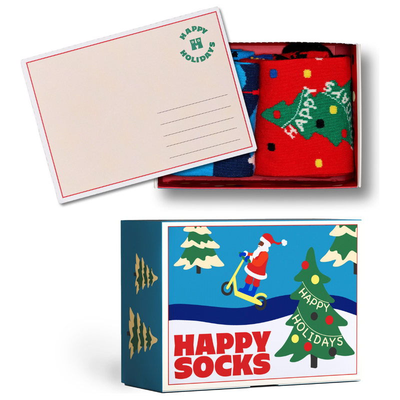 Happy Socks - 2-Pack Happy Holidays Socks Gift - coloured - Socken