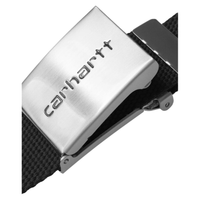 Carhartt WIP - Clip Belt Chrome - Black - Textilgürtel