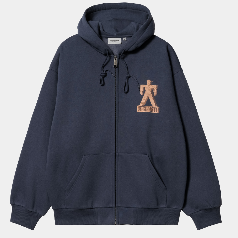 Carhartt - Hooded Built Sweat Jacket - Blue - Hoodie