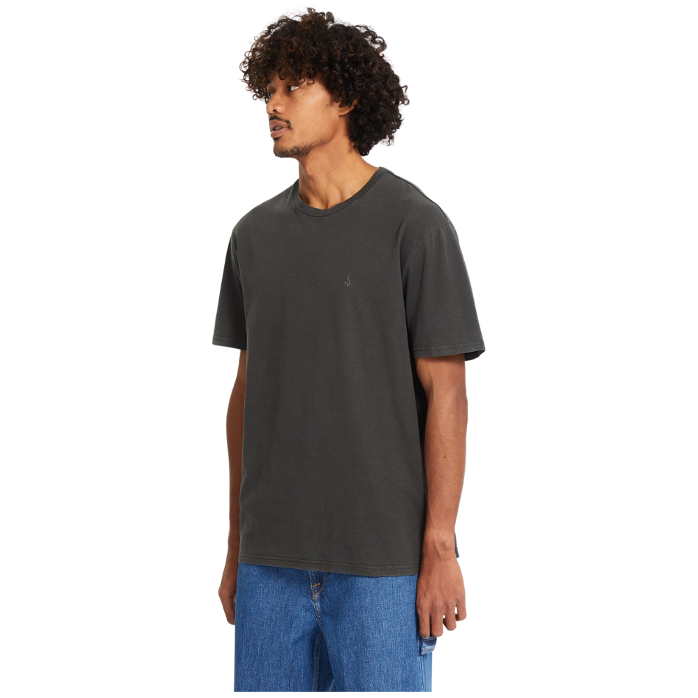 Volcom - Solid Stone Emb SST - Black - T-Shirt