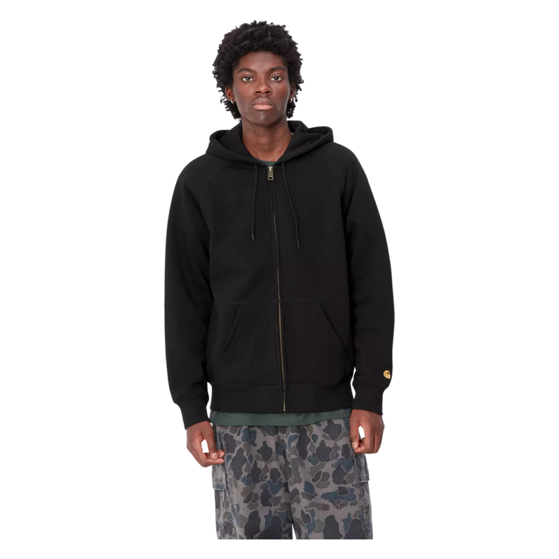 Carhartt - Hooded Chase Jacket - Black / Gold - Zip Hoodie