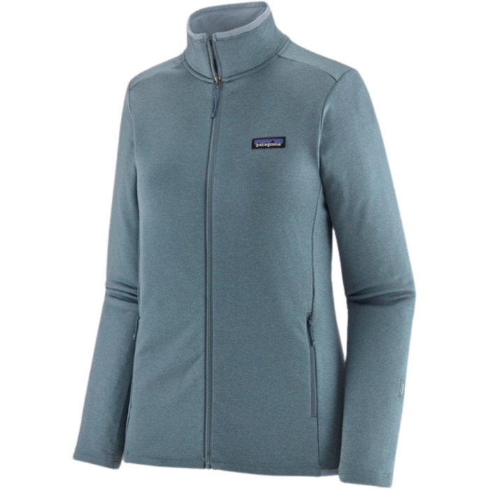 Patagonia - Ws R1 Daily Jkt - Light Plume Grey - Steam Blue X-Dye - Base Layer Fleece