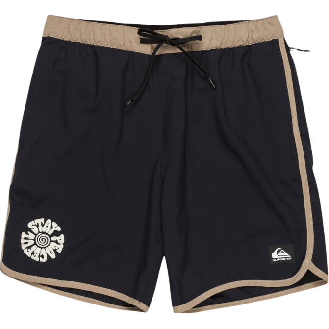 Quiksilver - OMNI SCALLOP SHORT 17NB - BLACK/BLACK - Hybrid Short