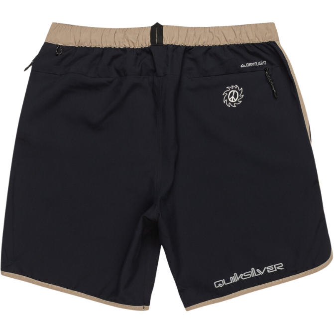 Quiksilver - OMNI SCALLOP SHORT 17NB - BLACK/BLACK - Hybrid Short