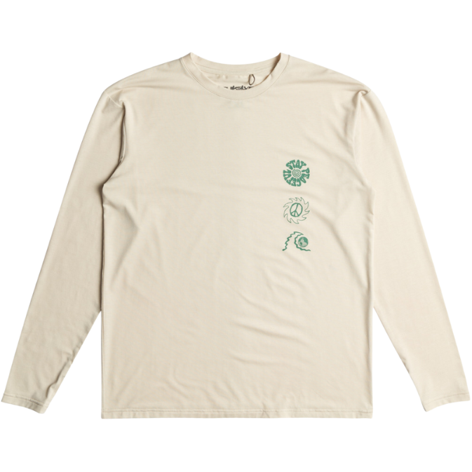 Quiksilver - COASTAL RUN LS - OYSTER WHITE - T-Shirt Langarm