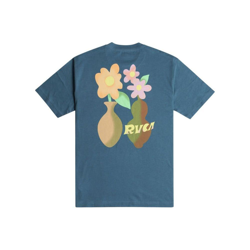 RVCA - HAND PICKED SS TEE - COOL BLUE - T-Shirt