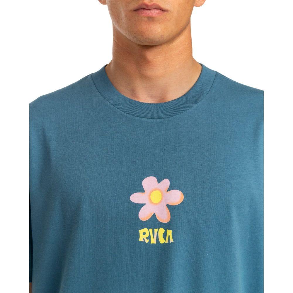 RVCA - HAND PICKED SS TEE - COOL BLUE - T-Shirt