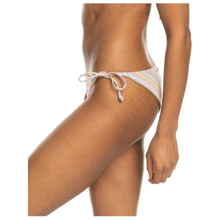 Roxy - WAVY STRIPE CHEEKY TIE SIDE - PAPAYA WAVY STRIPE S - Bikini Hose